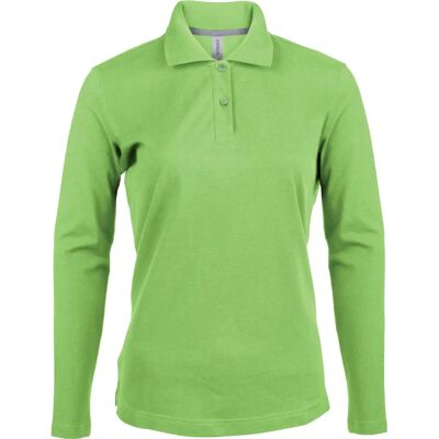 Kariban Baumwoll Damen Langarm Polo - 3XL - Grün - Poloshirt Kariban Baumwoll Damen Langarm Polo - 3XL - Grün - Poloshirt