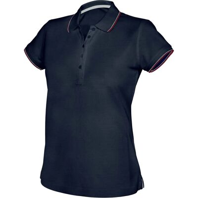 KARIBAN L Cotton Women Polo - Blue KARIBAN L Cotton Women Polo - Blue