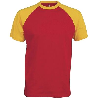 Kariban T-shirt Baseball Rouge - Vêtement Sportif Décontracté pour Groupes - Publicité Kariban T-shirt Baseball Rouge - Vêtement Sportif Décontracté pour Groupes - Publicité