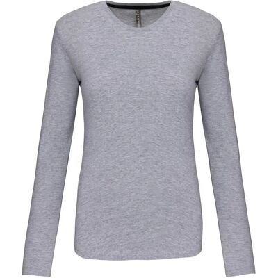 Kariban Blue Long Sleeve Cotton Women T-shirt - T-shirt Kariban Blue Long Sleeve Cotton Women T-shirt - T-shirt