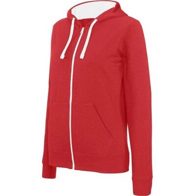 Kariban L Red Zip Hoodie Sweatshirt - Sweatshirt Kariban L Red Zip Hoodie Sweatshirt - Sweatshirt