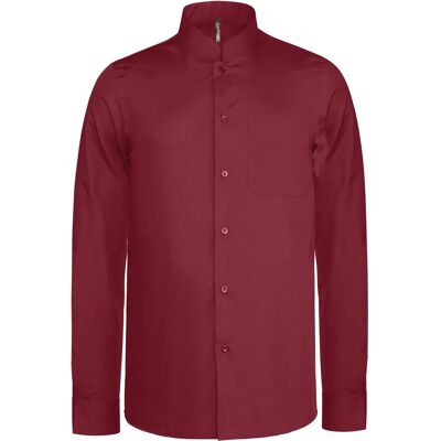 Kariban XL Rotes Langarm-Mao-Hemd - Hemd Kariban XL Rotes Langarm-Mao-Hemd - Hemd