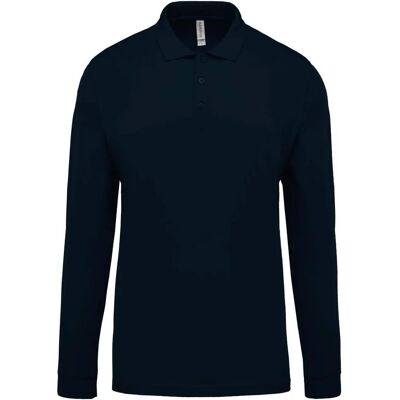 Kariban K256 Marineblau Langarm Polo - Polohemde Kariban K256 Marineblau Langarm Polo - Polohemde