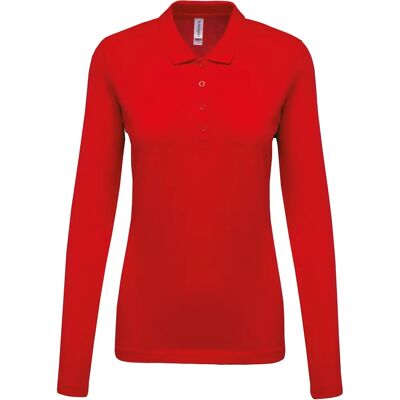 Kariban K257 Long Sleeve Red Polo Shirt Kariban K257 Long Sleeve Red Polo Shirt