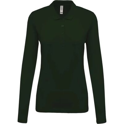 Kariban Slim Fit Long Sleeve Green Polo Shirt - Polo shirt Kariban Slim Fit Long Sleeve Green Polo Shirt - Polo shirt