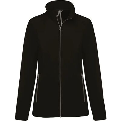 Kariban Black Softshell Jacket - Water-Resistant, 2 Pockets, Slim Fit - Jacket Kariban Black Softshell Jacket - Water-Resistant, 2 Pockets, Slim Fit - Jacket