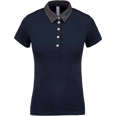 Kariban Navy/Dark Grey Heather Polo Shirt - L Kariban Navy/Dark Grey Heather Polo Shirt - L