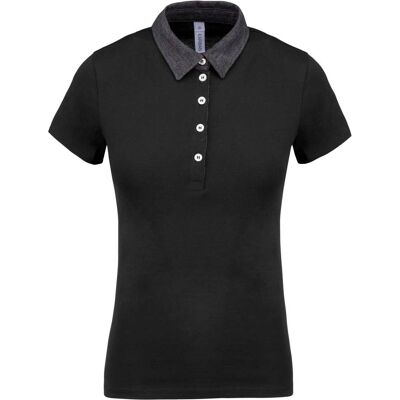 Kariban K261 Black/Dark Grey Heather Polo Jersey - Pproduct Type Kariban K261 Black/Dark Grey Heather Polo Jersey - Pproduct Type