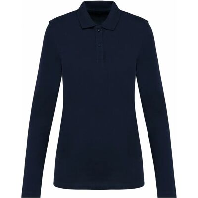 Kariban Supima Deep Navy Long Sleeve Polo - Polo Shirt Kariban Supima Deep Navy Long Sleeve Polo - Polo Shirt
