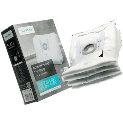 Sacs d'aspirateur Siemens - Pack de 4 - VC6C1600, VS06B1110, VS04G2502 - Original OEM Sacs d'aspirateur Siemens - Pack de 4 - VC6C1600, VS06B1110, VS04G2502 - Original OEM
