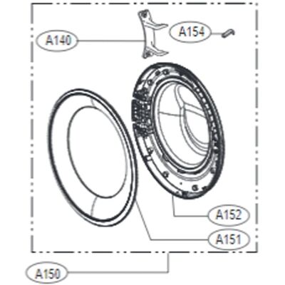 LG - Porte complète A150 - Lave-linge LG - Porte complète A150 - Lave-linge