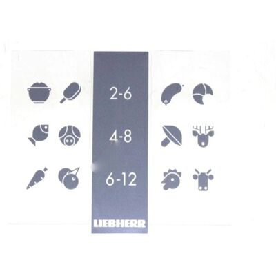 Liebherr - Plaque sérigraphiée - Pièce pour réfrigérateur, congélateur - 7432400 743240000 Liebherr - Plaque sérigraphiée - Pièce pour réfrigérateur, congélateur - 7432400 743240000
