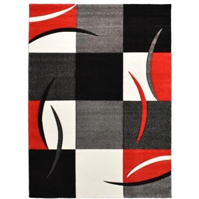 Un Amour De Tapis - Tapis 240x340cm - Rouge Géométrique - Polypropylène - Moderne - Publicité Un Amour De Tapis - Tapis 240x340cm - Rouge Géométrique - Polypropylène - Moderne - Publicité
