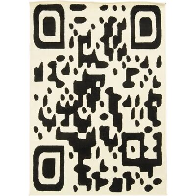 Tapis DEZENCO Noir 80x150cm en Polypropylène - Publicité Tapis DEZENCO Noir 80x150cm en Polypropylène - Publicité
