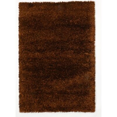 Tapis Rond Shaggy Marron Dezenco 140x140 - Compatible chauffage au sol - Publicité Tapis Rond Shaggy Marron Dezenco 140x140 - Compatible chauffage au sol - Publicité