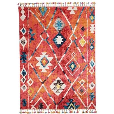 Alfombra Multicolor Estilo Bereber Tribal - 80x150 - Hecho a máquina - Hipoalergénico Alfombra Multicolor Estilo Bereber Tribal - 80x150 - Hecho a máquina - Hipoalergénico