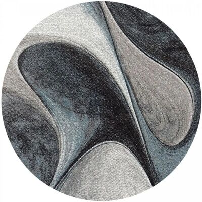 Tapis rond bleu en polypropylène Unamourdetapis - 200x200cm - Type de produit: Tapis - Publicité Tapis rond bleu en polypropylène Unamourdetapis - 200x200cm - Type de produit: Tapis - Publicité