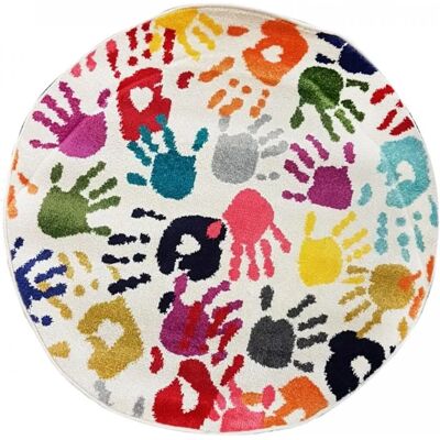Un Amour De Tapis - 100x100cm Multicolore - Tapis Rond - Publicité Un Amour De Tapis - 100x100cm Multicolore - Tapis Rond - Publicité