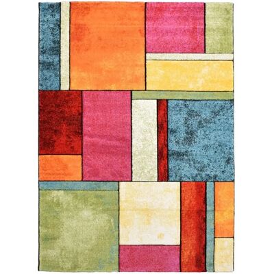 Tapis Rectangulaire Multicolore - Décoration Sol - Publicité Tapis Rectangulaire Multicolore - Décoration Sol - Publicité