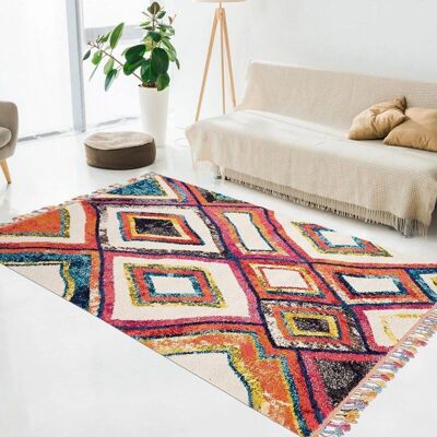 Alfombra Multicolor de Polipropileno Un Amour De Tapis - 200x290cm - Estilo Bereber Alfombra Multicolor de Polipropileno Un Amour De Tapis - 200x290cm - Estilo Bereber