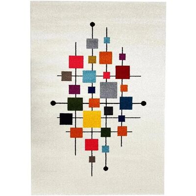 Tapis Moderne Multicolore Jadorel Dourta - 60x110 cm - Publicité Tapis Moderne Multicolore Jadorel Dourta - 60x110 cm - Publicité