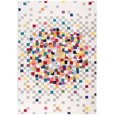 Tapis rectangulaire multicolore JADOREL - 60x110 cm - Publicité Tapis rectangulaire multicolore JADOREL - 60x110 cm - Publicité