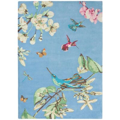 Tapis en laine Wedgwood - Rectangulaire 120x180cm - Bleu - Publicité Tapis en laine Wedgwood - Rectangulaire 120x180cm - Bleu - Publicité