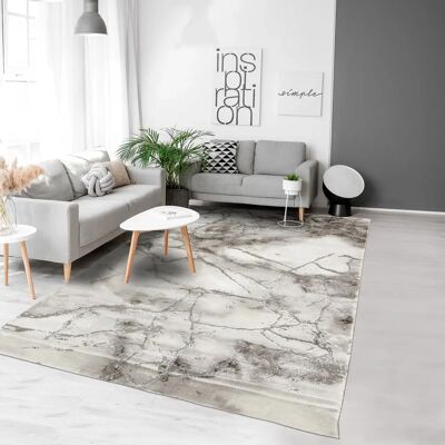 Tapis moderne JADOREL MARBAL gris 200x290cm - Publicité Tapis moderne JADOREL MARBAL gris 200x290cm - Publicité