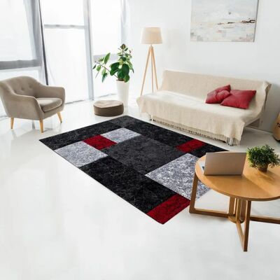 Jadorel Tapis rectangulaire 120x170cm Rouge - Tapis - Publicité Jadorel Tapis rectangulaire 120x170cm Rouge - Tapis - Publicité