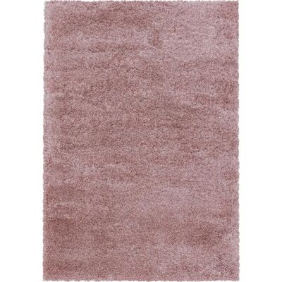 Tapis Rond Shaggy Jadorel - 120x120cm - Rose - Publicité Tapis Rond Shaggy Jadorel - 120x120cm - Rose - Publicité