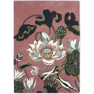 Tapis en laine Waterlily Rose Wedgwood - Décoration Florale Artisanale - Publicité Tapis en laine Waterlily Rose Wedgwood - Décoration Florale Artisanale - Publicité
