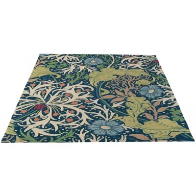 Tapis en laine floral bleu Morris & Co - Tapis - Publicité Tapis en laine floral bleu Morris & Co - Tapis - Publicité