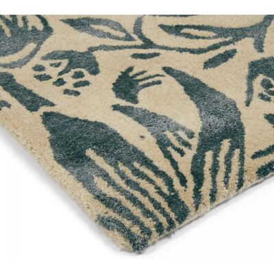 Tapis en laine fait main Morris & Co - 250x350cm - Gris - Publicité Tapis en laine fait main Morris & Co - 250x350cm - Gris - Publicité