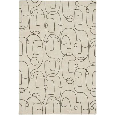 Tapis en laine beige Scion - Rectangulaire, 250x350 cm - Motif abstrait - Convient pour chauffage par le sol - Publicité Tapis en laine beige Scion - Rectangulaire, 250x350 cm - Motif abstrait - Convient pour chauffage par le sol - Publicité