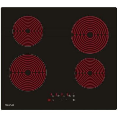 BELDEKO Plaque de cuisson vitrocéramique encastrable 4 zones - 59 x 52 cm - Publicité BELDEKO Plaque de cuisson vitrocéramique encastrable 4 zones - 59 x 52 cm - Publicité