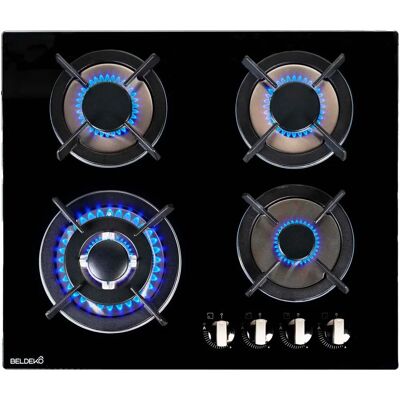 BELDEKO - TG4V-125 - 4 brûleurs - Noir - Gas cooktop - Publicité BELDEKO - TG4V-125 - 4 brûleurs - Noir - Gas cooktop - Publicité