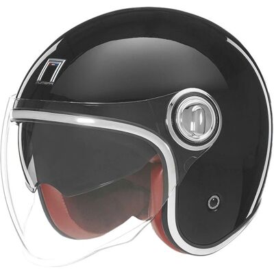 Nox Premium Jet Heritage Schwarz Helm - Motorradhelm Nox Premium Jet Heritage Schwarz Helm - Motorradhelm