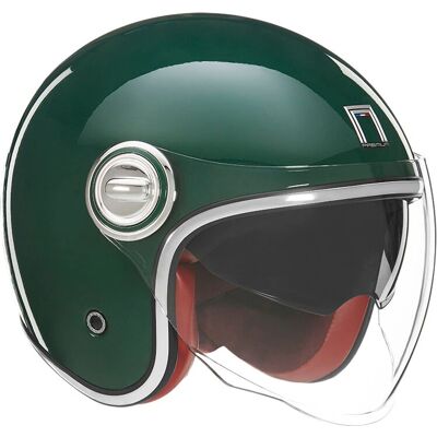 Casque moto Nox Premium Heritage - Vert, Visor UV résistant - Publicité Casque moto Nox Premium Heritage - Vert, Visor UV résistant - Publicité