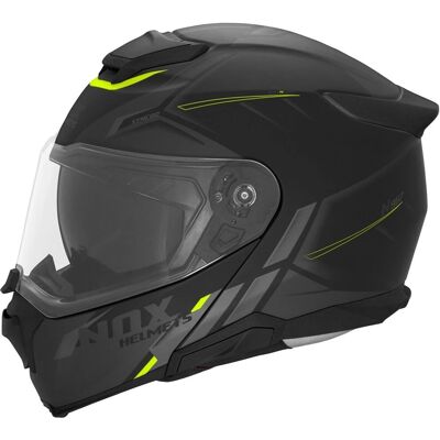 Casque N967 Synchro Mat/Jaune L - Casque moto modulable - Publicité Casque N967 Synchro Mat/Jaune L - Casque moto modulable - Publicité
