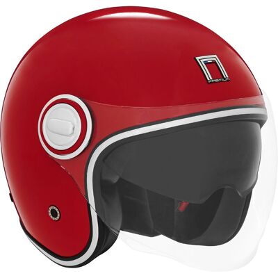 Casque jet Heritage Nox Premium rouge Vintage - Publicité Casque jet Heritage Nox Premium rouge Vintage - Publicité