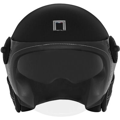 Casque moto Nox Premium Heritage - Noir - S - Style rétro - Publicité Casque moto Nox Premium Heritage - Noir - S - Style rétro - Publicité