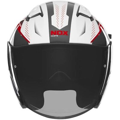 NOX - N130 Myst - blanc-noir-rouge - L - Jet helmet - Publicité NOX - N130 Myst - blanc-noir-rouge - L - Jet helmet - Publicité