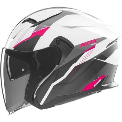 NOX N130 Myst - weiß-schwarz-pink - M - Jethelm NOX N130 Myst - weiß-schwarz-pink - M - Jethelm