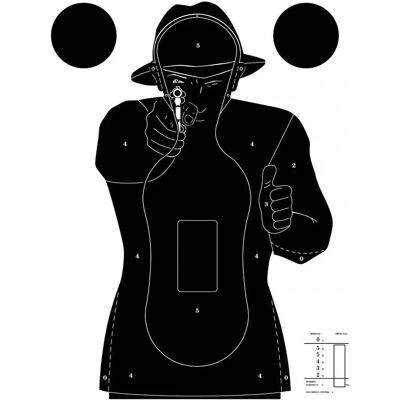 Annan Tillverkare - Måltavla Siluett 51x71cm - Black on white - Targets - Publicité Annan Tillverkare - Måltavla Siluett 51x71cm - Black on white - Targets - Publicité