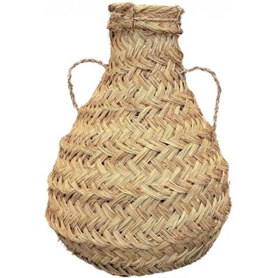 HOME MAISON Vaso cesta in palma naturale fatta a mano - Cesto decorativo HOME MAISON Vaso cesta in palma naturale fatta a mano - Cesto decorativo