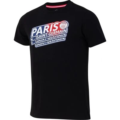 Paris Saint-Germain - PSG Repeat - Noir - Moyen - T-Shirt - Publicité Paris Saint-Germain - PSG Repeat - Noir - Moyen - T-Shirt - Publicité