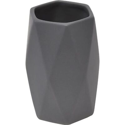 TENDANCE Grauer Diamant-Badezimmerbecher - Badezimmerzubehör TENDANCE Grauer Diamant-Badezimmerbecher - Badezimmerzubehör