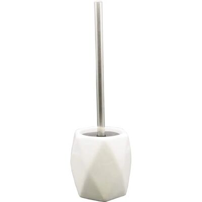 TENDANCE Toilettenbürste aus Edelstahl in Diamantform - weiß TENDANCE Toilettenbürste aus Edelstahl in Diamantform - weiß
