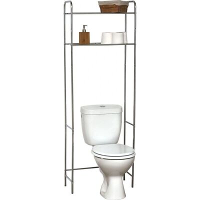 Meuble métallique avec 2 étagères chromées - 173cm - Publicité Meuble métallique avec 2 étagères chromées - 173cm - Publicité