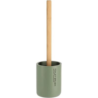 TENDANCE - Spazzola per WC con supporto in resina - Manico in bambù - Kaki TENDANCE - Spazzola per WC con supporto in resina - Manico in bambù - Kaki